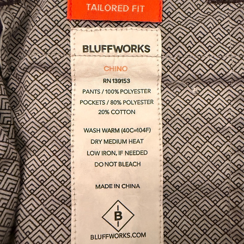 Bluffworks Chino Pants - Dark Gray 30x32